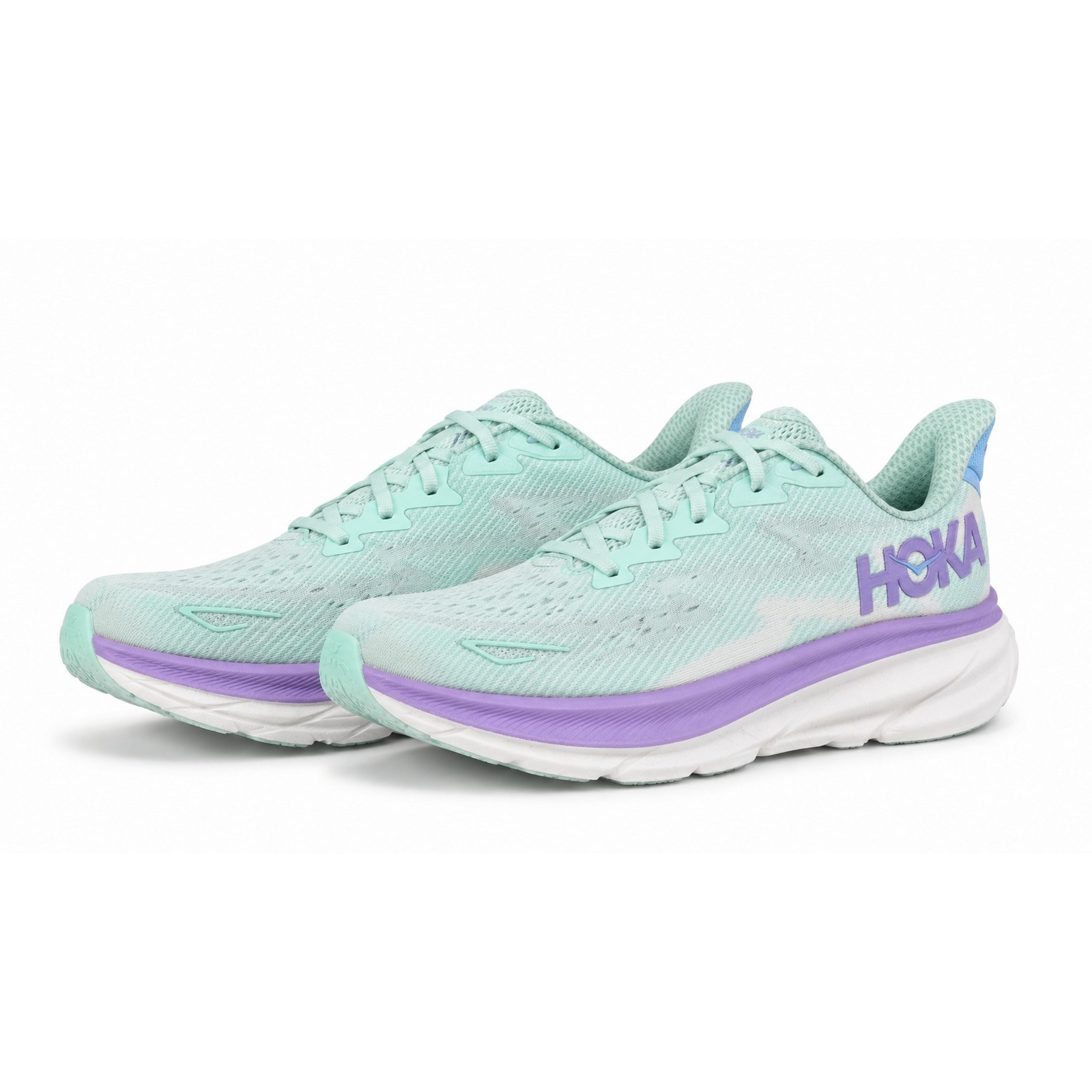 Hoka Clifton 9 Womens 10.5 Running Shoes Sea Glass Orchid Sneakers
